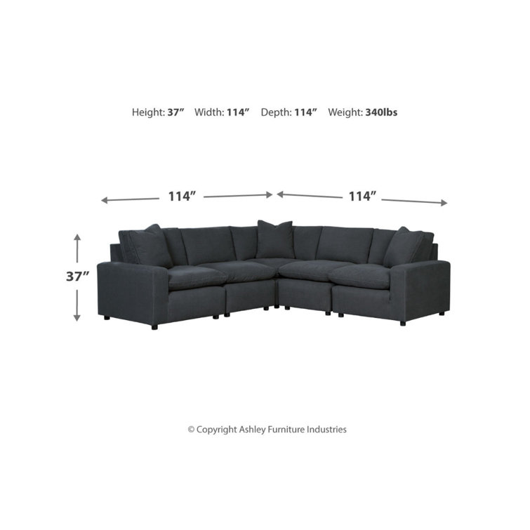 Savesto charcoal deals 6 piece sectional